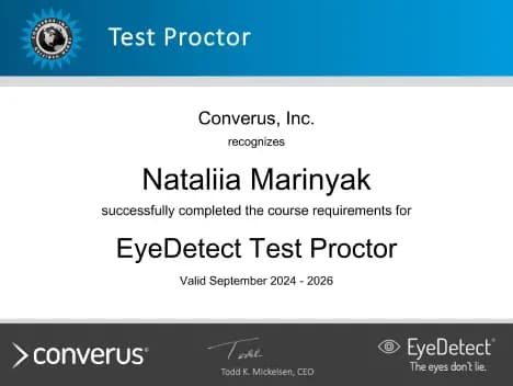 EyeDetect Test Proctor